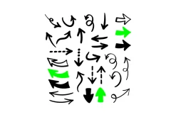 Hand drawn arrows collection