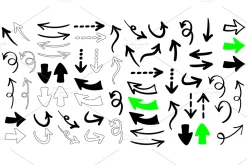 Hand drawn arrows collection