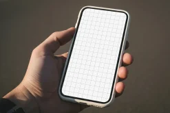 Hand Holding Smartphone Screen Mock