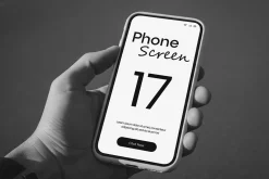 Hand Holding Smartphone Screen Mock