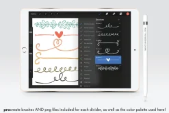 Hand Doodled Dividers for Procreate