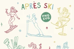 Hand-drawn Après-Ski Clipart Bundle