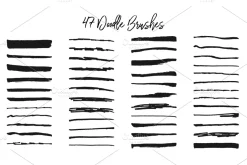 47 hand drawn brushes