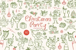Hand Drawn Christmas Quirky Clipart
