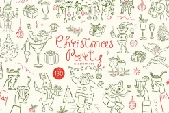 Hand Drawn Christmas Quirky Clipart