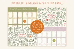 Hand Drawn Christmas Quirky Clipart