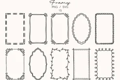 Hand Drawn Elegant Wedding 150+ SVG