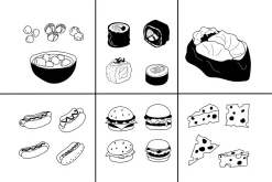 210+ Hand-Drawn Food Illustrations