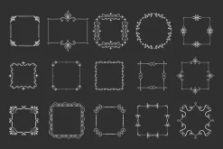 210 hand drawn frames & borders