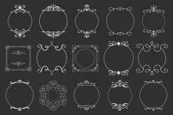 210 hand drawn frames & borders