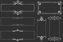 210 hand drawn frames & borders