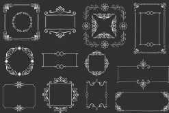 210 hand drawn frames & borders