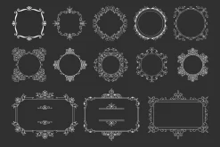210 hand drawn frames & borders