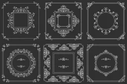 210 hand drawn frames & borders