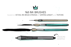 Hand Drawn Ink Brushes