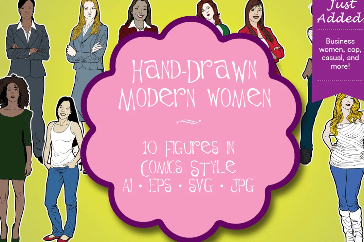 Hand Drawn Modern Women