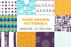 100 Hand Drawn Patterns Bundle