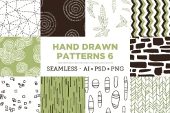 100 Hand Drawn Patterns Bundle
