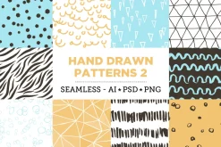 100 Hand Drawn Patterns Bundle