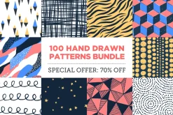 100 Hand Drawn Patterns Bundle