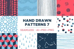 100 Hand Drawn Patterns Bundle