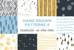 100 Hand Drawn Patterns Bundle
