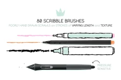 Hand Drawn Scribble Brushes