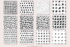 24 Hand Drawn Seamless Patterns