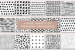 24 Hand Drawn Seamless Patterns