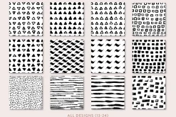 24 Hand Drawn Seamless Patterns