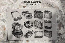 Hand-Drawn Soap Making Vector Set