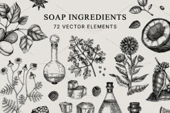 Hand-Drawn Soap Making Vector Set