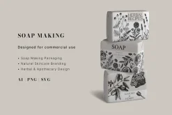 Hand-Drawn Soap Making Vector Set