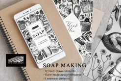 Hand-Drawn Soap Making Vector Set