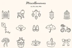 Hand Drawn Spring Illustration set