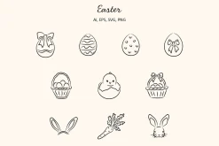 Hand Drawn Spring Illustration set