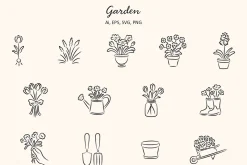 Hand Drawn Spring Illustration set