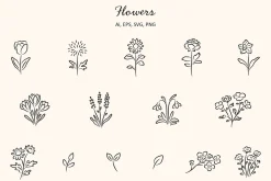 Hand Drawn Spring Illustration set