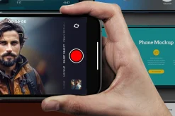 Hand Holding iPhone 15 Mockup