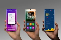 Hand Holding Phone Mockup Set