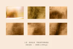 12 Handmade Gold Textures