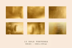 12 Handmade Gold Textures