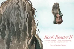 Hand-painted Book Reader II Clipart