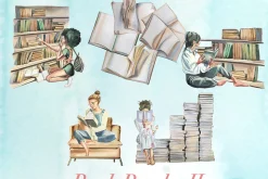 Hand-painted Book Reader II Clipart
