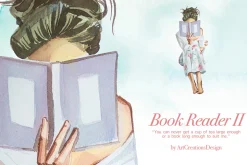 Hand-painted Book Reader II Clipart