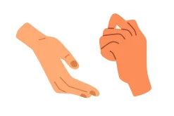 Hands of diverse people set