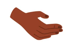 Hands of diverse people set