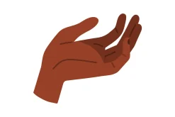 Hands of diverse people set