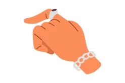 Hands of diverse people set
