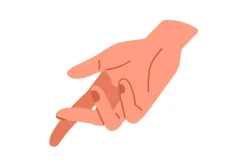 Hands of diverse people set